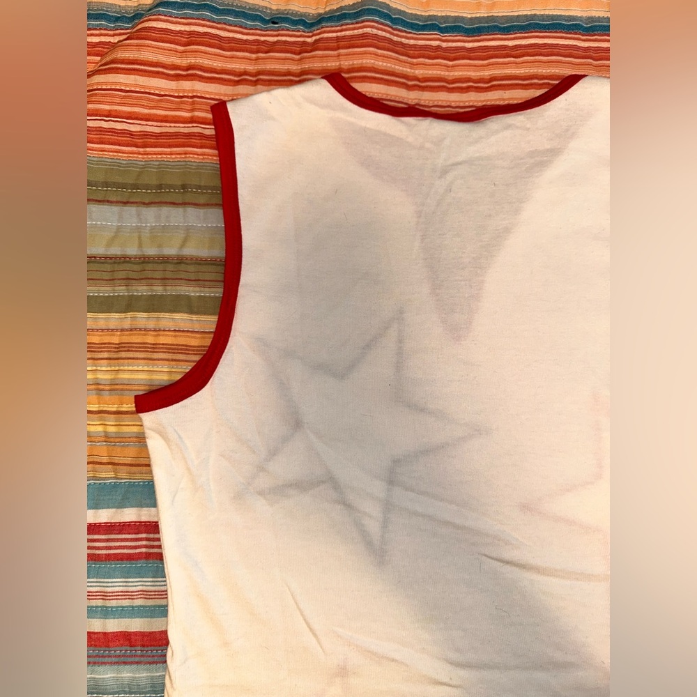 Vintage 90s Tommy Hilfiger Red White & Blue Star Tank Top - Picture 7 of 9